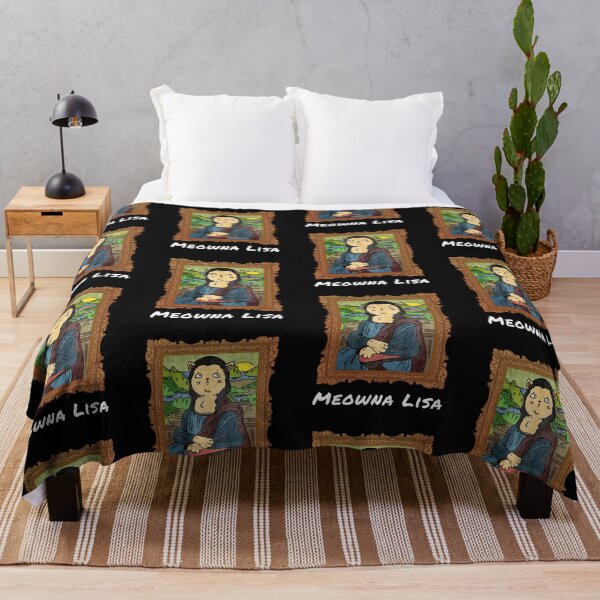 Item preview, Meowna Lisa. Mona Lisa Pun. Dark background. designed and sold by shirtdan.