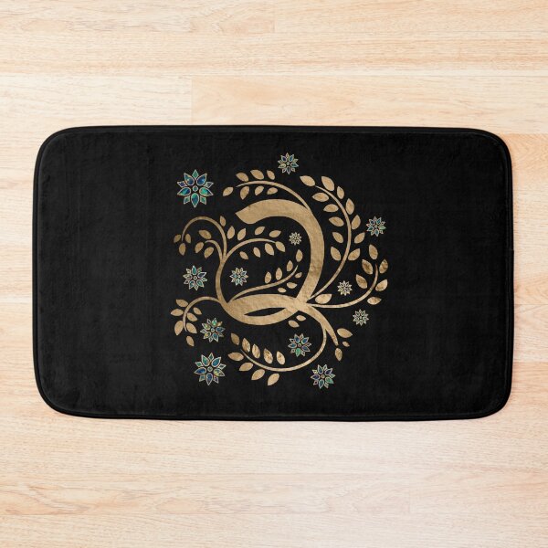 Item preview, Luxury Golden Calligraphy Monogram with letter Q designed and sold by k9printart.