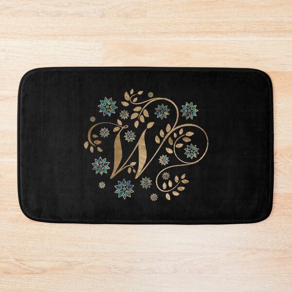 Item preview, Luxury Golden Calligraphy Monogram with letter W designed and sold by k9printart.