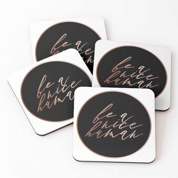 Item preview, Be A Nice Human | Black & Rose Gold designed and sold by CarlosAlberto.