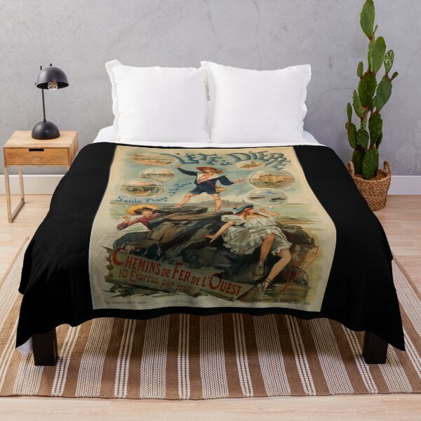 Item preview, OUEST Ete a Dieppe vintage travel poster designed and sold by stickart-marek.