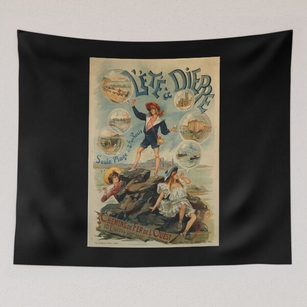 Item preview, OUEST Ete a Dieppe vintage travel poster designed and sold by stickart-marek.