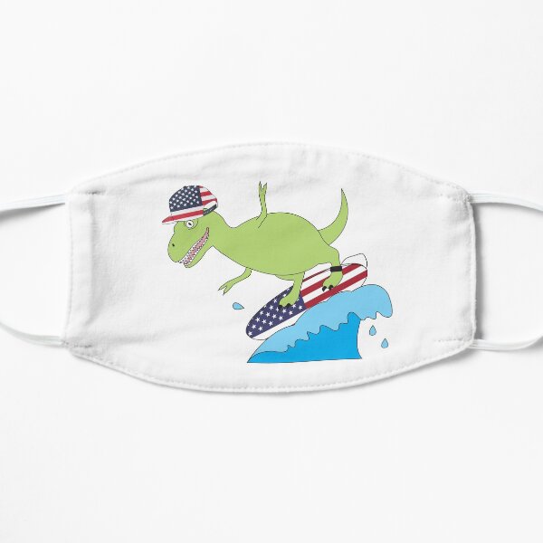 American Flag Dinosaur Surfing Mask