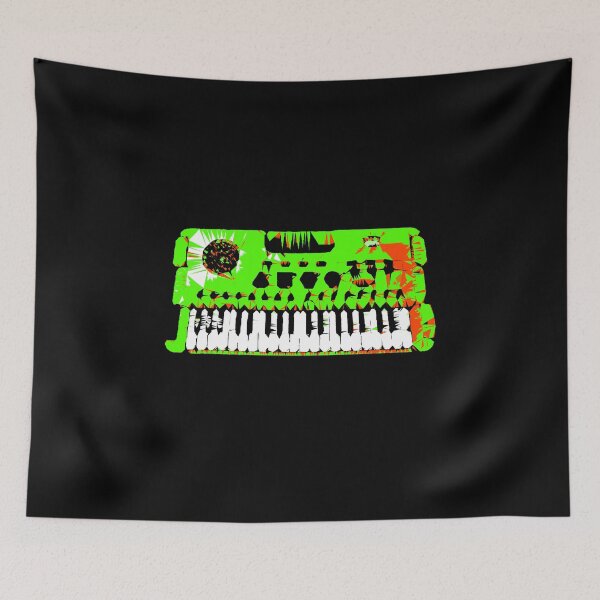 Item preview, Retro green keyboard synthesiser - glitchy mix designed and sold by circuitsnap.