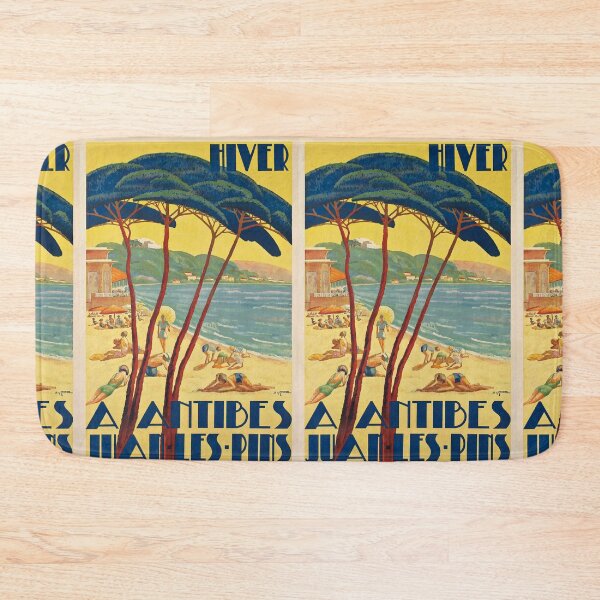 Item preview, Antibes Juan les Pins vintage travel poster designed and sold by stickart-marek.