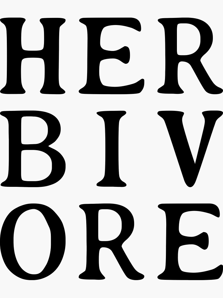 "Herbivore Logo" Sticker by MAWOLUX Redbubble