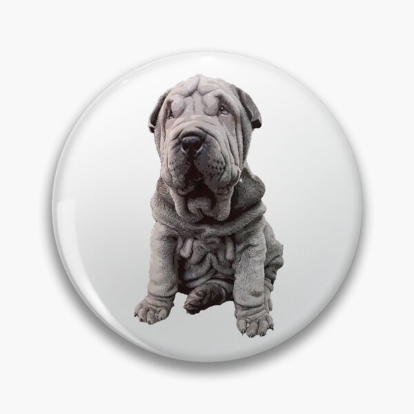 Item preview, Shar Pei Cute Blue Puppy Dog designed and sold by ElegantCat.