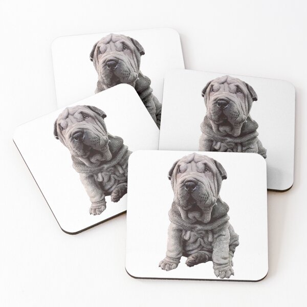 Item preview, Shar Pei Cute Blue Puppy Dog designed and sold by ElegantCat.