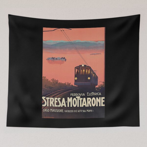 Item preview, Stresa Mottarone vintage travel poster designed and sold by stickart-marek.