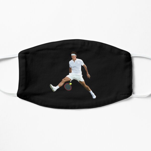Roger Federer entre les jambes Masque sans plis