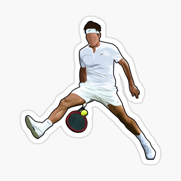 Roger Federer entre les jambes Sticker