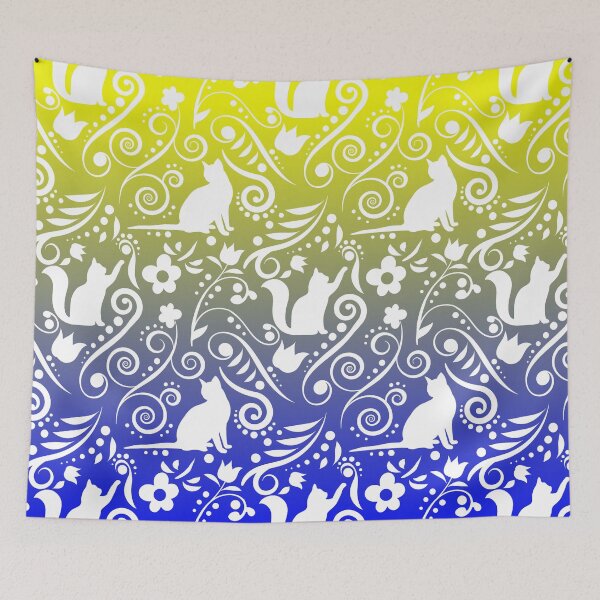 Item preview, Cat and Flowers - Golden Beach by the Sea RS designed and sold by CreativityRoams.
