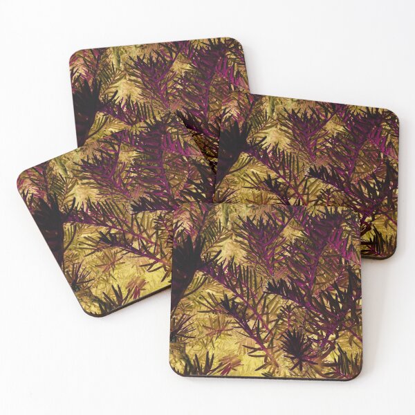 Item preview, Brown Yellow Inverted Pine Pattern designed and sold by wildjellybeans.