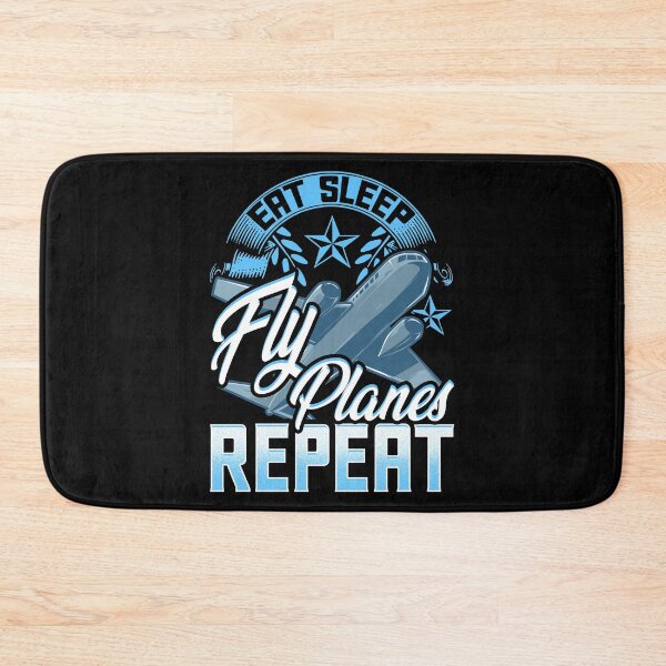 Item preview, Funny Eat Sleep Fly Planes Repeat Airplane Pilot designed and sold by perfectpresents.