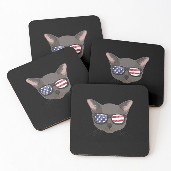 Item preview, Patriotic Burmese Cat Kitty Merica American Flag designed and sold by fatamyfan1.