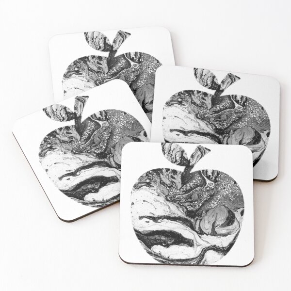 Item preview, Black and white Marbre apple designed and sold by AYACHI90.