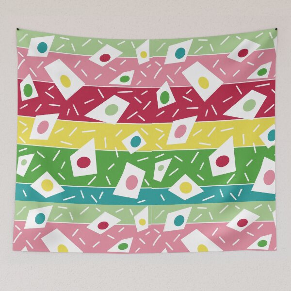 Item preview, Summer garden geometric abstract stripe spot design designed and sold by OakendOriginals.