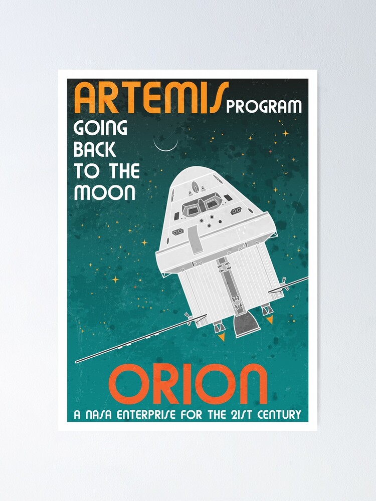 Alternate view of Orion. Artemis Program: Going Back To The Moon Poster