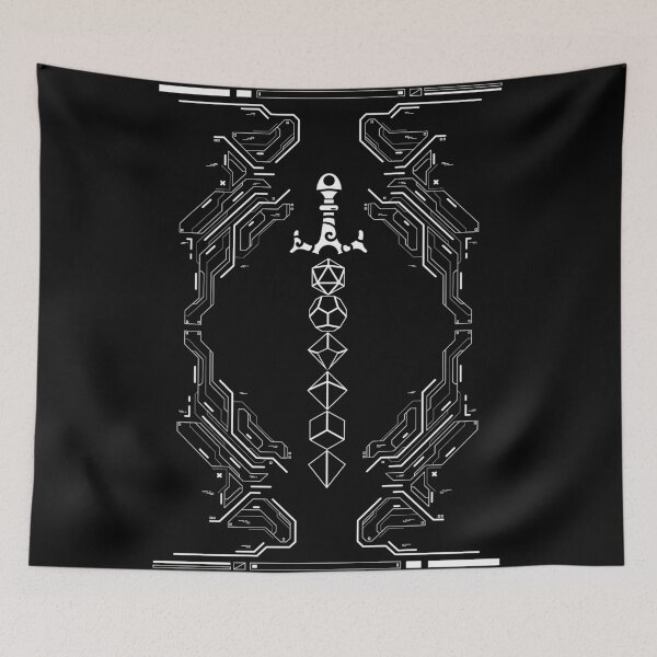 Item preview, Futuristic Polyhedral Dice Set Sword designed and sold by pixeptional.