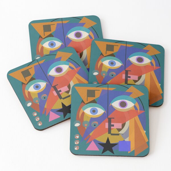 Item preview, Bauwie Square Blue (Original Artwork) designed and sold by Big Fat Arts.