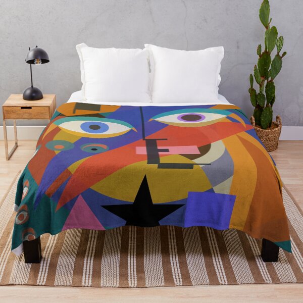 Item preview, Bauwie Square Blue (Original Artwork) designed and sold by Big Fat Arts.
