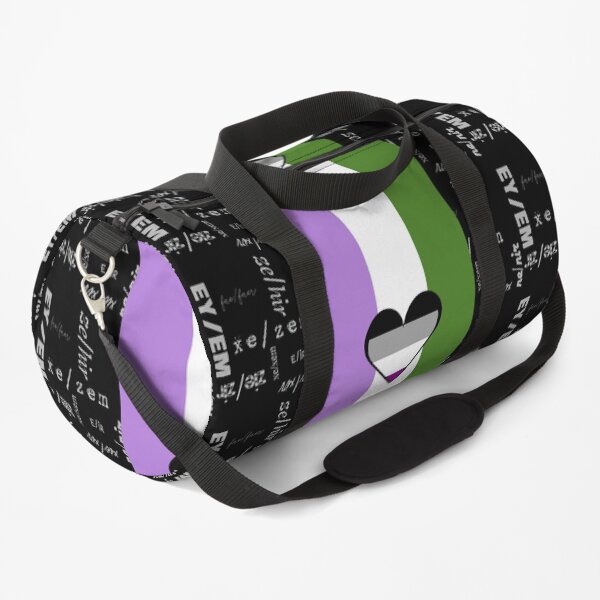 Genderqueer Ace, Gender-Neutral Pronouns - Identity Pride Duffle Bag