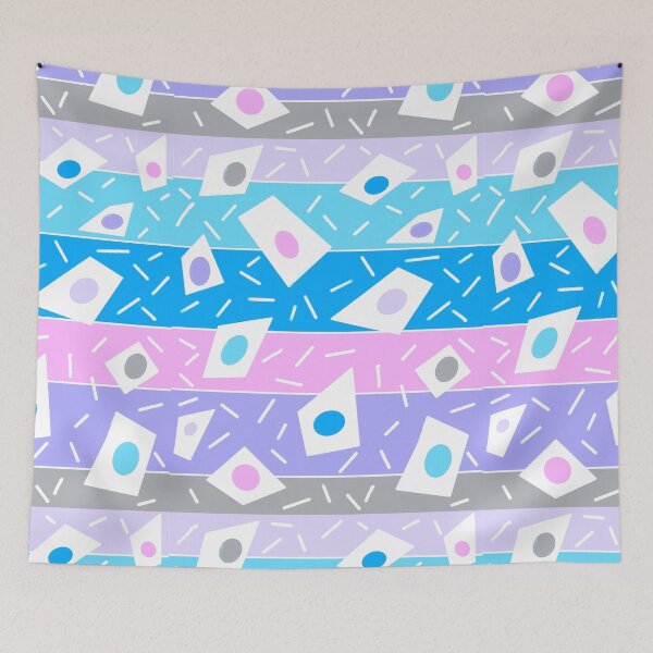 Item preview, Summer blues  geometric abstract stripe spot design designed and sold by OakendOriginals.