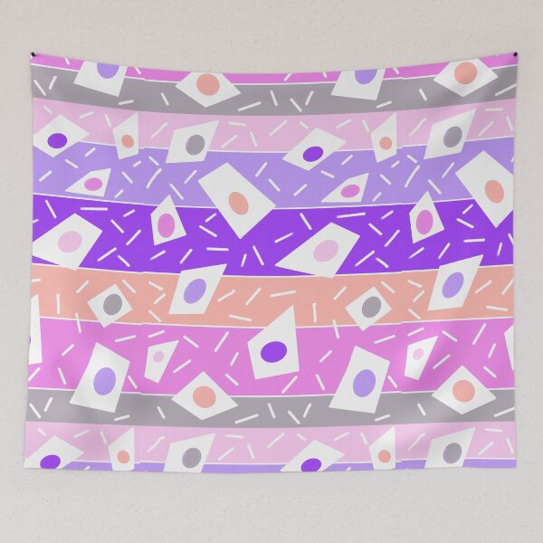 Item preview, Blue and purple  geometric abstract stripe spot design designed and sold by OakendOriginals.