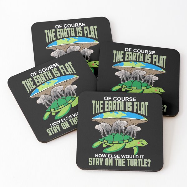 Item preview, Turtle and Elephants earth is flat designed and sold by redshirtz.