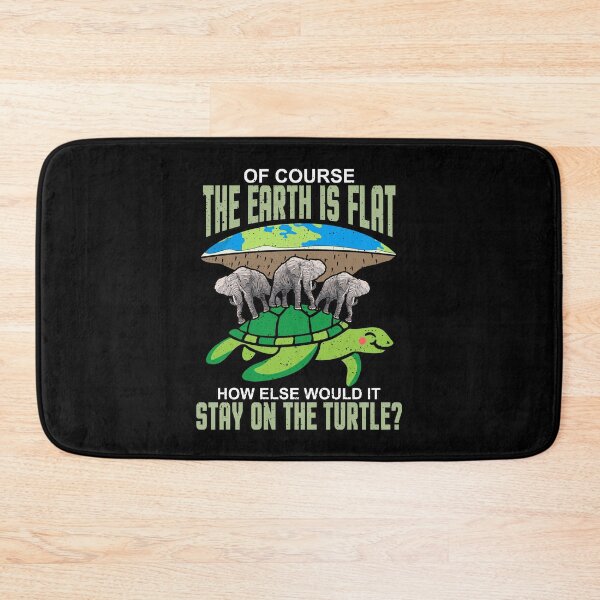 Item preview, Turtle and Elephants earth is flat designed and sold by redshirtz.