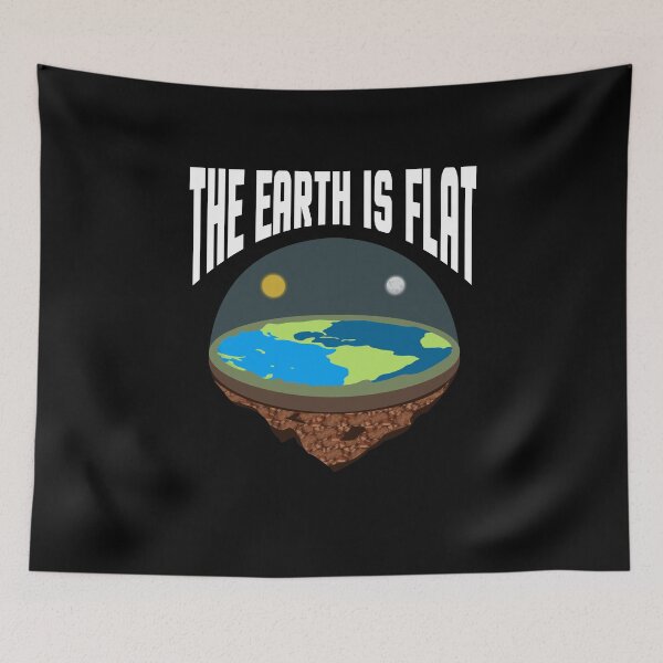 Item preview, The earth is flat theory designed and sold by redshirtz.