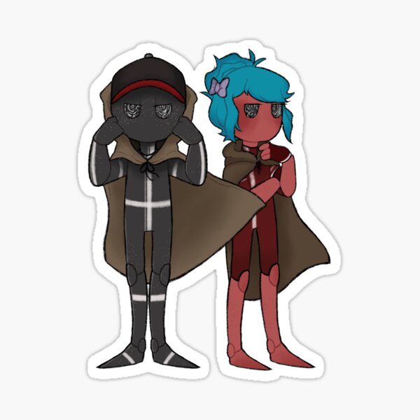 Selozar And Omen Sticker By Warmchills Redbubble - roblox myth info