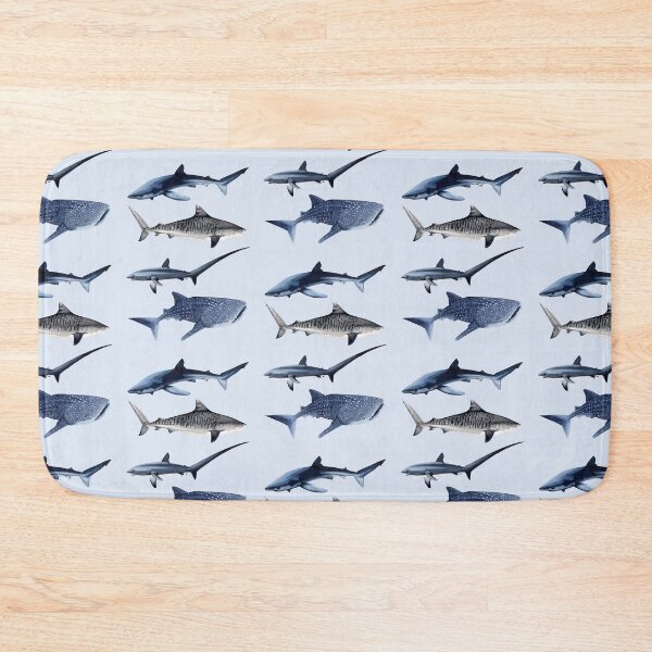 Item preview, SHARKS V-blue, tiger, thresher and whale sharks designed and sold by BEATRIZ ABAITUA.