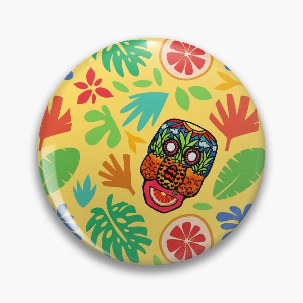Item preview, Tropical Pineapple Sugar Skull designed and sold by Amanda A. Anthony.