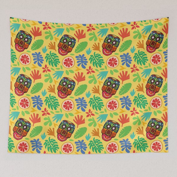 Item preview, Tropical Pineapple Sugar Skull designed and sold by Amanda A. Anthony.
