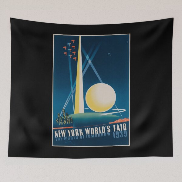Item preview, 1939 New York Worlds Fair vintage travel poster designed and sold by stickart-marek.