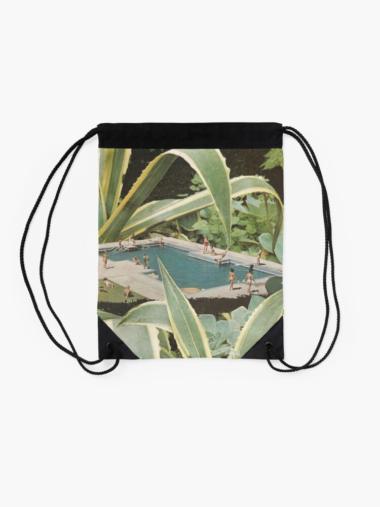 Alternate view of Swimming pool fun Drawstring Bag