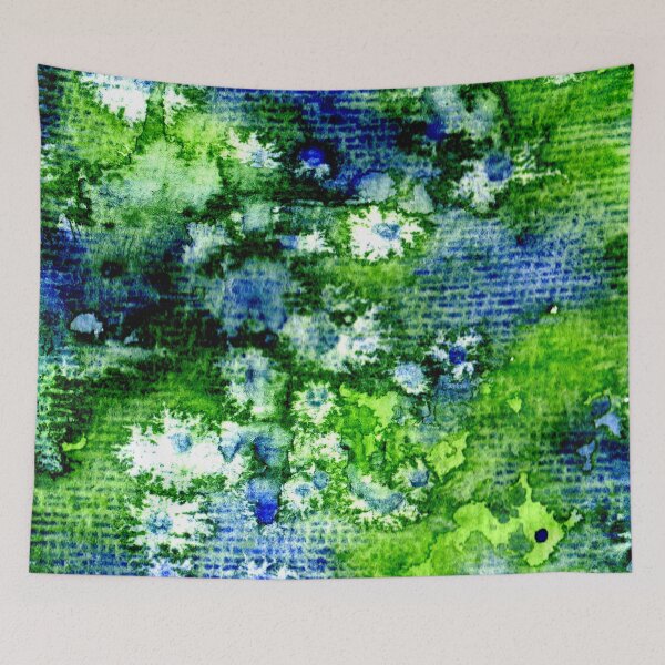 Item preview, Green and Blue Abstract Surface designed and sold by Sebastian Grafmann.