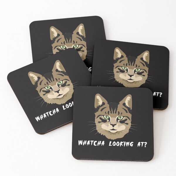 Item preview, funny cute cat staring whatcha looking at homan t-shirt  designed and sold by Majesticoo.