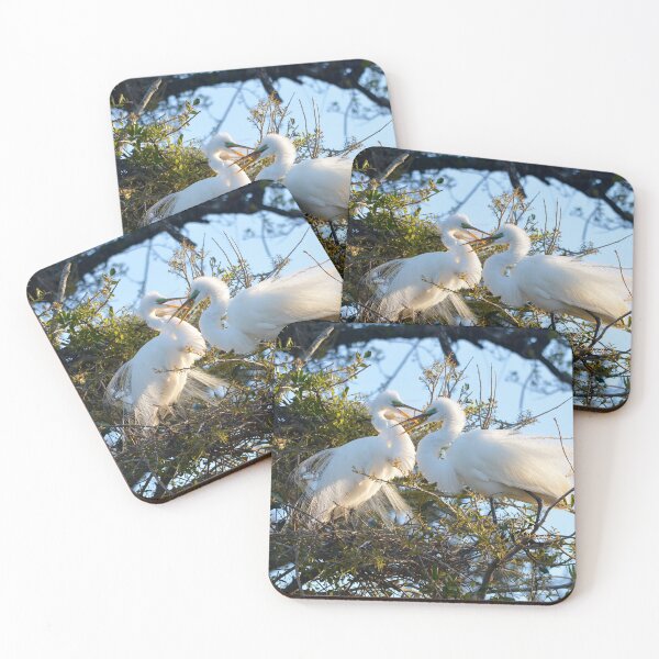 Item preview, Happy Egret Mate Pair designed and sold by richardbryce.