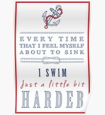 Inspirational Typography with a Nautical Theme Poster