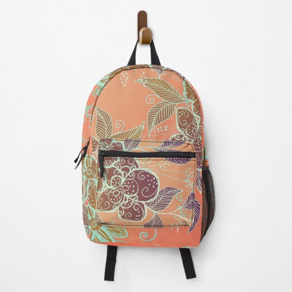 Item preview, Bronze and Orange Flower Pattern designed and sold by Sebastian Grafmann.