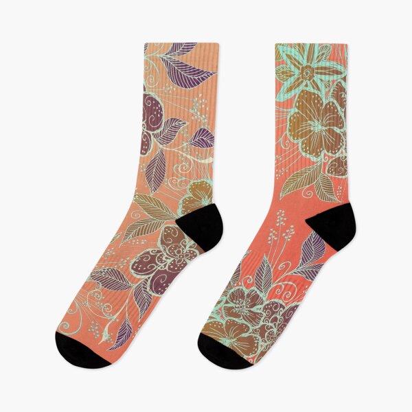 Item preview, Bronze and Orange Flower Pattern designed and sold by Sebastian Grafmann.