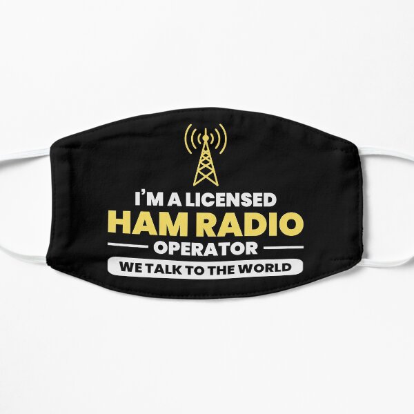 Amateur Ham Radio Grandpa Dad Gift Flat Mask