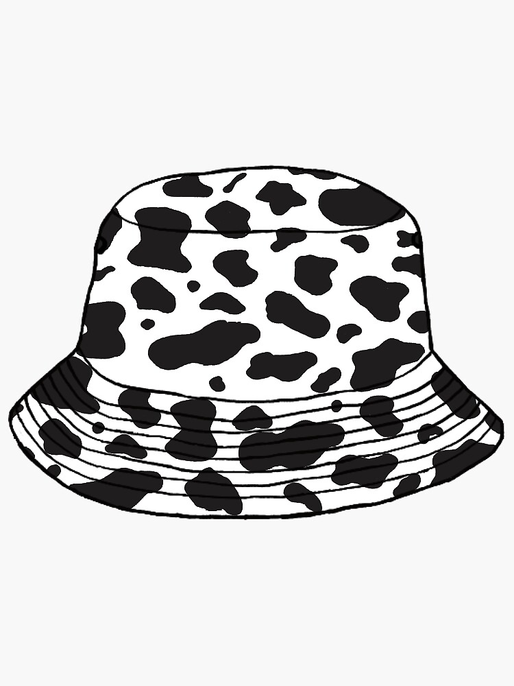"cow print bucket hat" Sticker by nicolesvit Redbubble