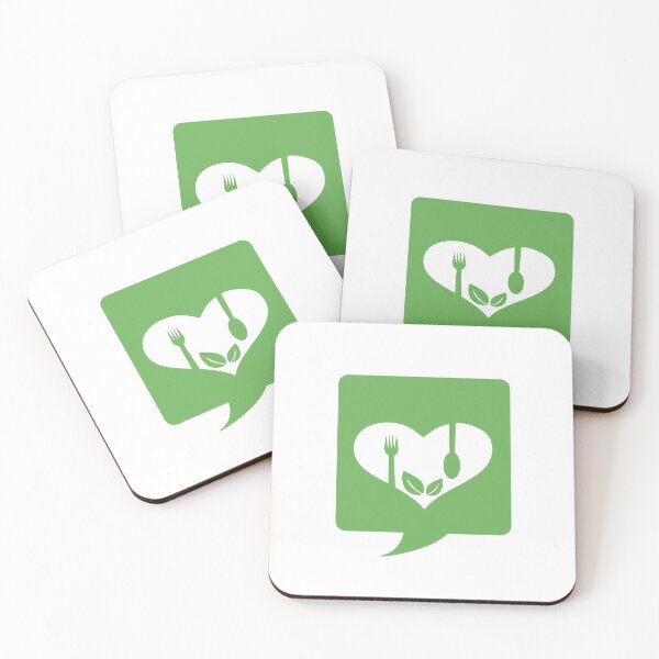 Item preview, Love for vegan food- with organic leaves and speech bubble for organic Vegetarian friendly diet designed and sold by Shawlin Islam.
