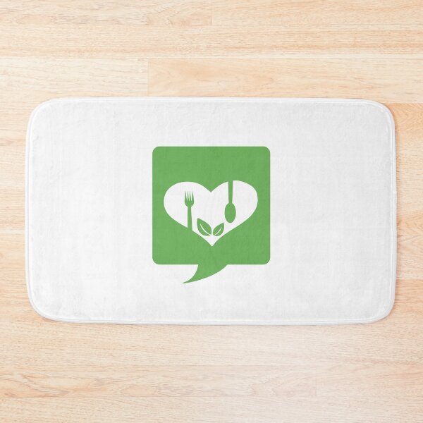 Item preview, Love for vegan food- with organic leaves and speech bubble for organic Vegetarian friendly diet designed and sold by Shawlin Islam.