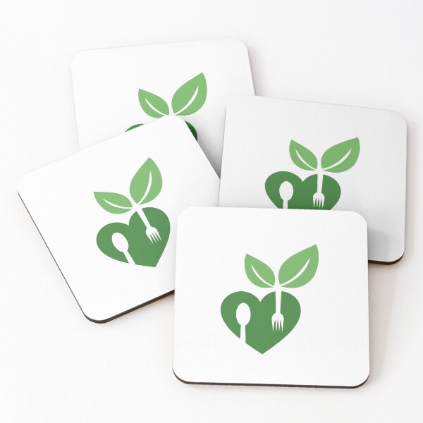 Item preview,  Love for vegan food- with organic leaves and speech bubble for organic Vegetarian friendly diet designed and sold by Shawlin Islam.