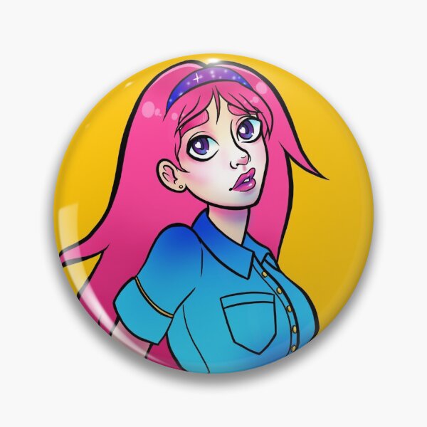 Item preview, Teenager Neon Pink Purple Cartoon Anime School Girl designed and sold by JessicaAmber.