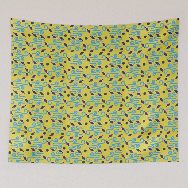 Item preview, Purple leaves on yellow background neutral pattern designed and sold by GoodyLeo.